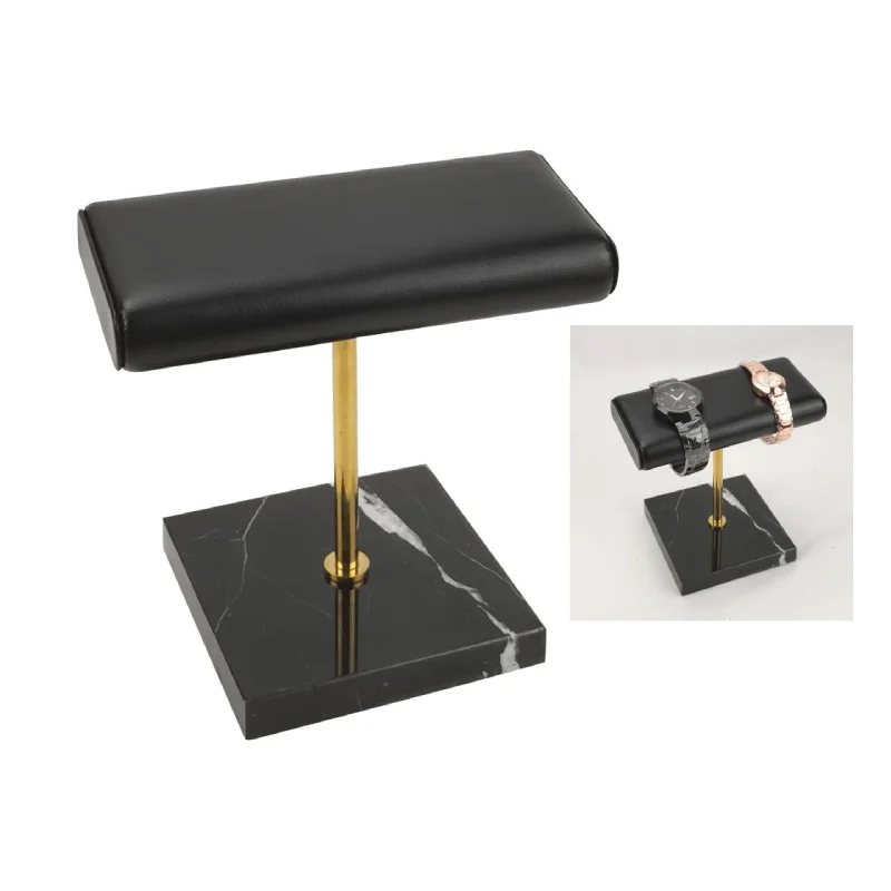 Stable Marble & PU Leather Watch Holder Display Stand for Jewelry Bracelet Bangle Watch Strap Case Jewelry Organizer Showcase
