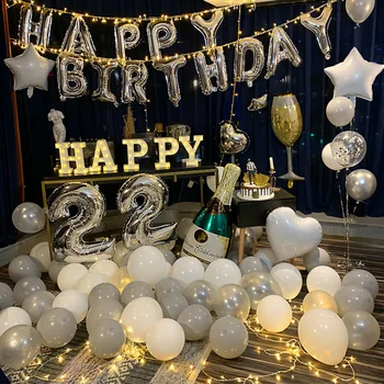 

Girl decoration party decoration birthday child 10 years old 12 years old 18 years old scene net red ins standard color round