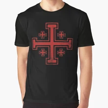 Футболка с принтом по всему миру, Мужская футболка, крестоносный крест, рыцари, Тамплиер, полная печать, большой принт, графическая футболка