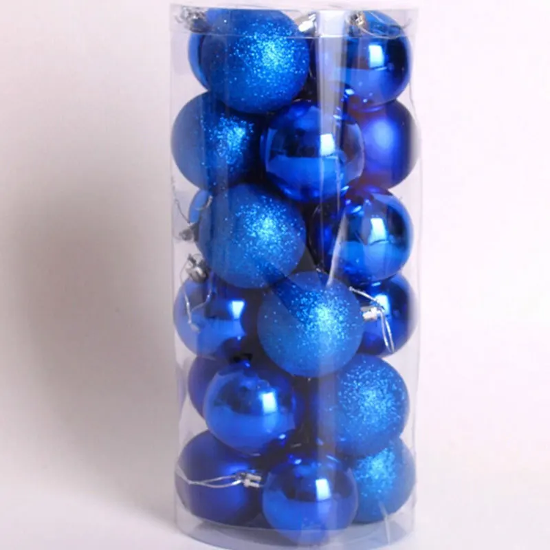 24pcs/lot Christmas Tree Ball Decorations Bauble Xmas Party Hanging Ball Ornament Decorations for Home Party Wedding