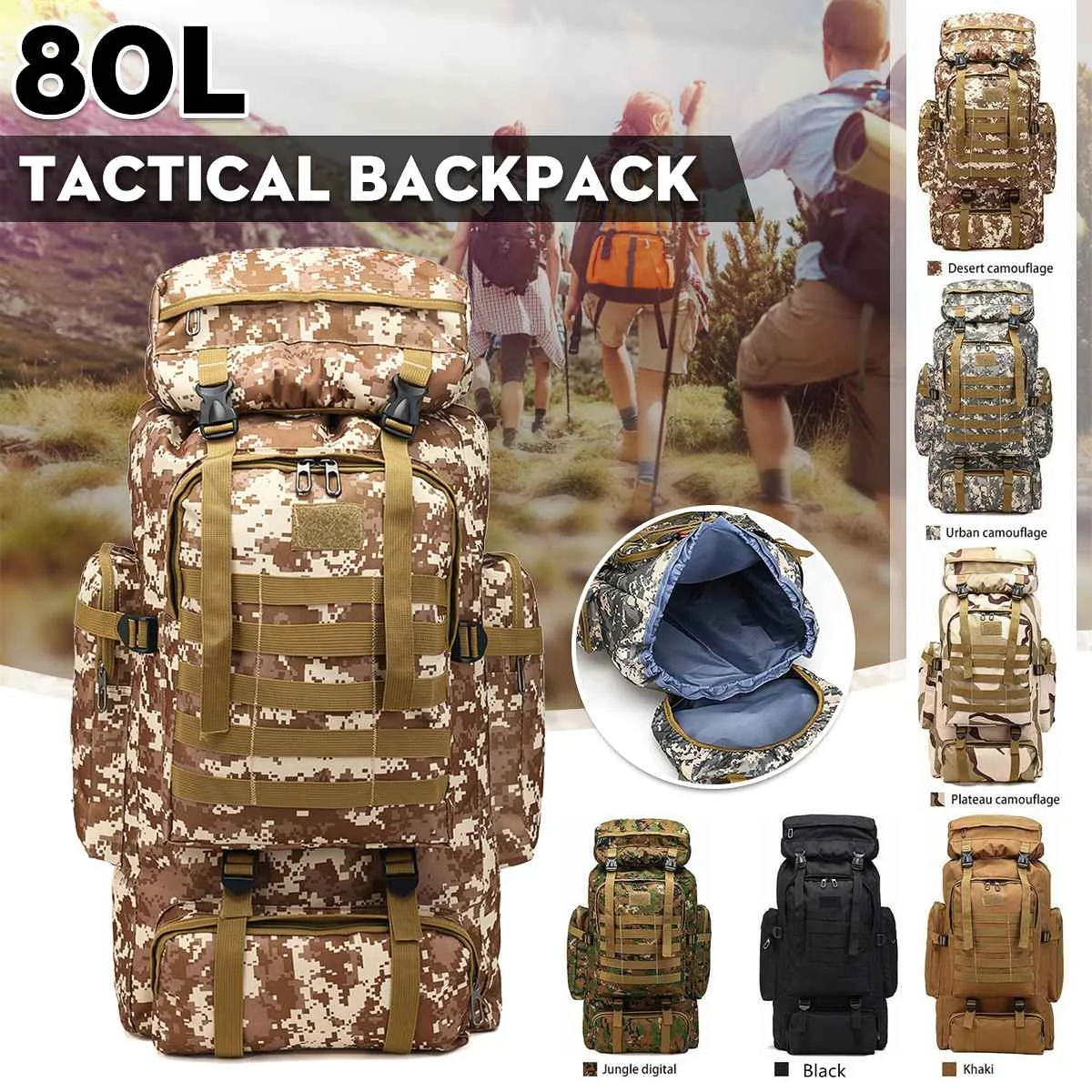 Tactical Backpack Rucksacks Hunting-Bags Trekking Military Fishing Waterproof Outdoor
