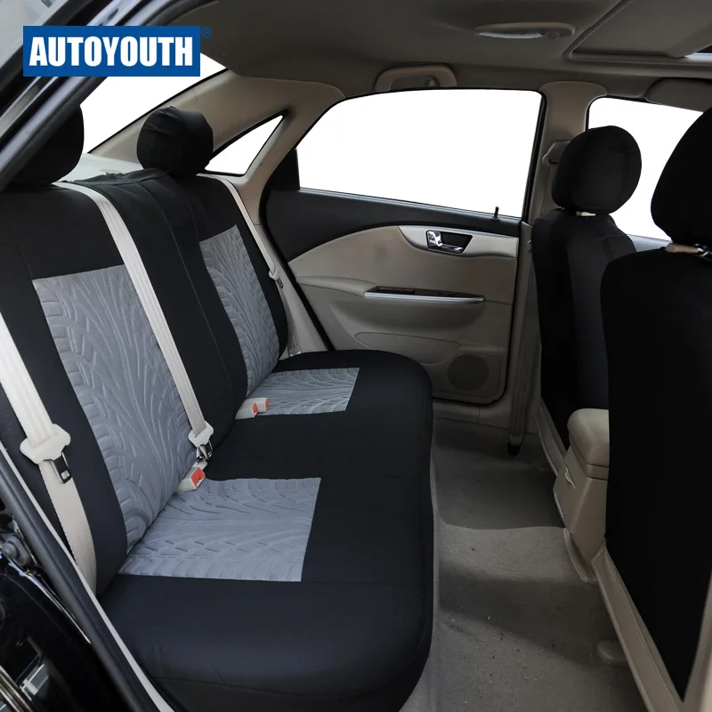 Чехлы На Сиденья Автомобиля AUTOYOUTH Универсальный Цвет Чёрный и Серый 9 Шт. Набор