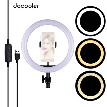 

10inch LED Ring Light 3 Lighting Modes For Cell Phone Mini Led Camera Ringlight for Video Photography Makeup Youtube bloggers