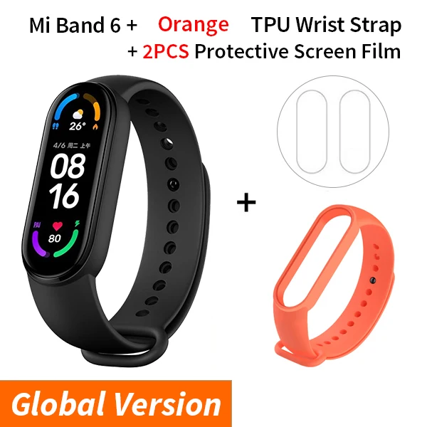 Xiaomi Mi Band 6 Smart Bracelet 5 Color AMOLED Screen Miband 6 Blood Oxygen Fitness Traker Bluetooth Waterproof Smart Band 