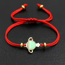 Счастливый капать масло Сатурн браслет для пары тонкий красный Веревка Браслет-нить для женщин браслет чакра украшение браслет любовь подарок