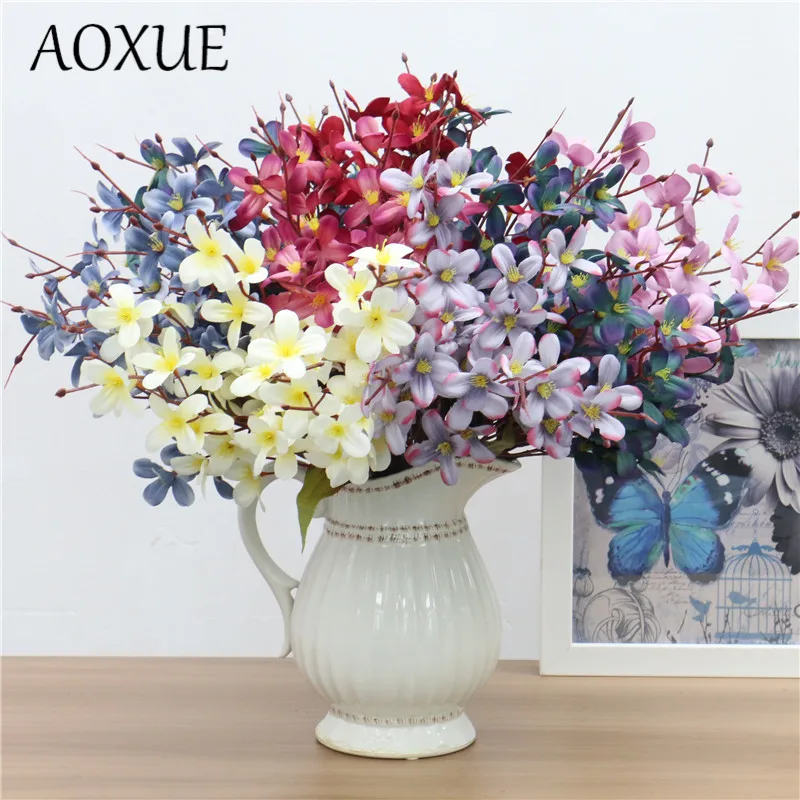 

Retro 6 branches 48cm long orchid artificial silk flower home living room wedding hotel garden decoration simulation fake flower