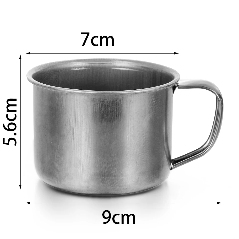 Stainless Steel Cup 200ml Portable Outdoor Travel Coffee Tea Mug Camping Mini Metal Kitchen Milk