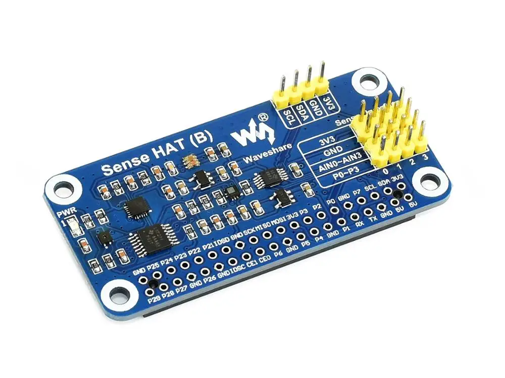 Waveshare Sense Hat (B) для Raspberry Pi несколько мощных датчиков поддерживает внешние датчики 3