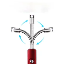 Ładowalna zapalniczka Metal USB elektroniczny wiatroodporny impuls łukowy łokieć zapalniczka zapalniczka 360 stopni swobodny obrót tanie tanio CN (pochodzenie) lakier 2106261400