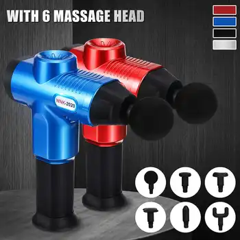 

8 Gear 6 Heads Massage Guns 24W Therapy Muscle Massager 4400r/min Speed 3000mAh Battery for Body Pain Relax Vibration Massage