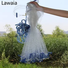 Lawaia рыболовная сеть ручная литая рыболовная сеть есть грузила метательные литые сети имеют грузила диаметром 2,4 М-7,2 м рыболовная литая сеть