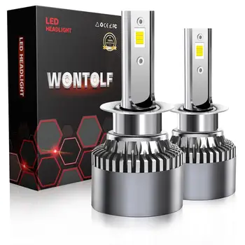 

Wontolf H1 LED Headlight Bulb 80w 18000LM High Power Superb Bright 6000K Cool White CSP Chips Conversion Kit Adjustable Beam