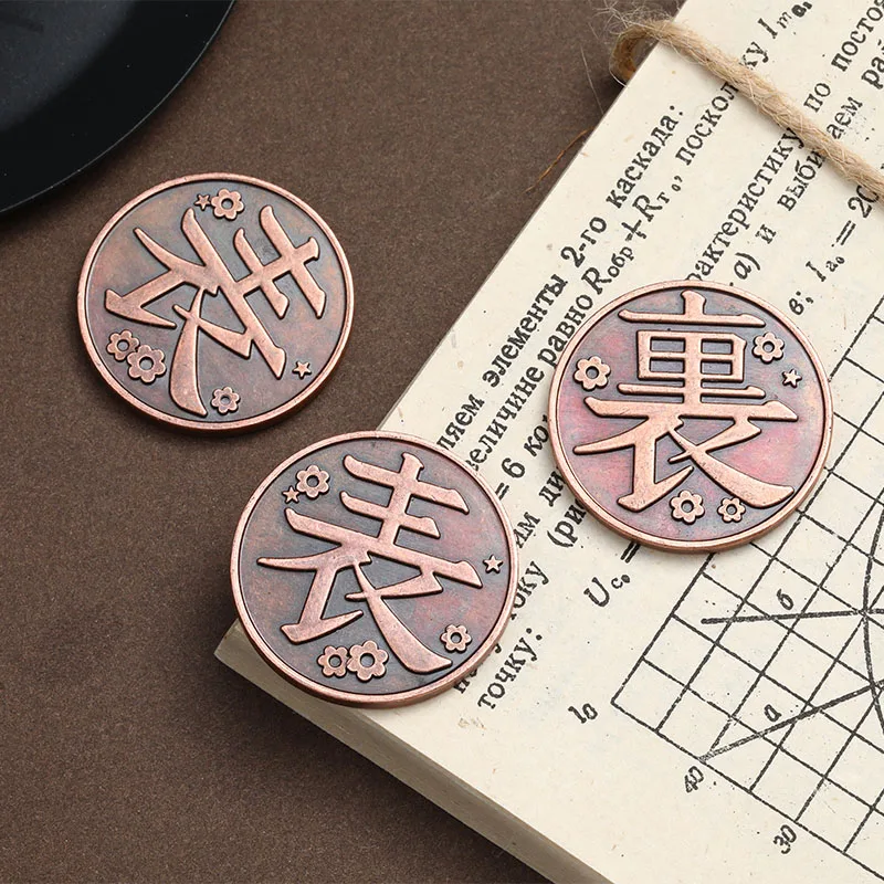 1pcs Anime Demon Slayer Kimetsu no Yaiba Kanao Coin Collection Tsuyuri Kanawo Cosplay Metal Props