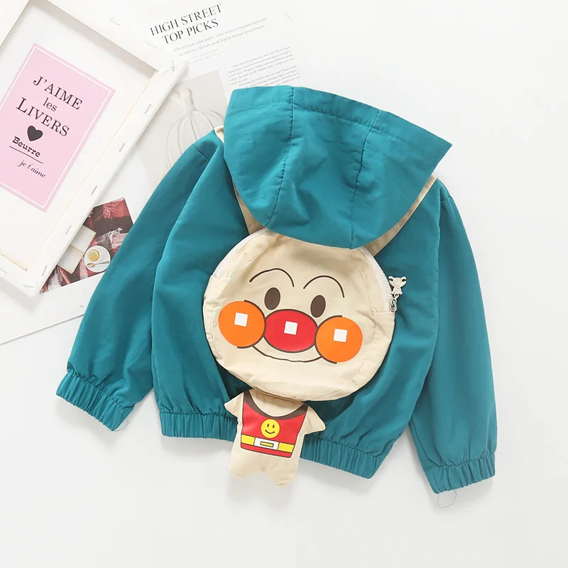 Детская одежда модные осенние толстовки с капюшоном для мальчиков и девочек модный детский спортивный комплект с рисунком Anpanman Chi-bi Maruko, ST19087