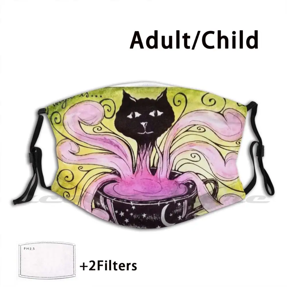 

Magic-это кошка, хороший друг и необычная чашка чайной маски, ткань, многоразовый фильтр с принтом, моющийся Кот, кошки, чай, волшебный друг