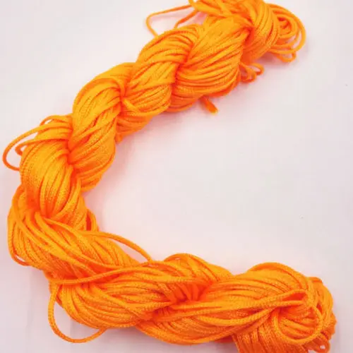 29 цветов новая нить плетеная нить для изготовления ювелирных изделий DIY нейлоновый шнур 1 мм* 21 м китайский узел, браслет - Цвет: Orange red
