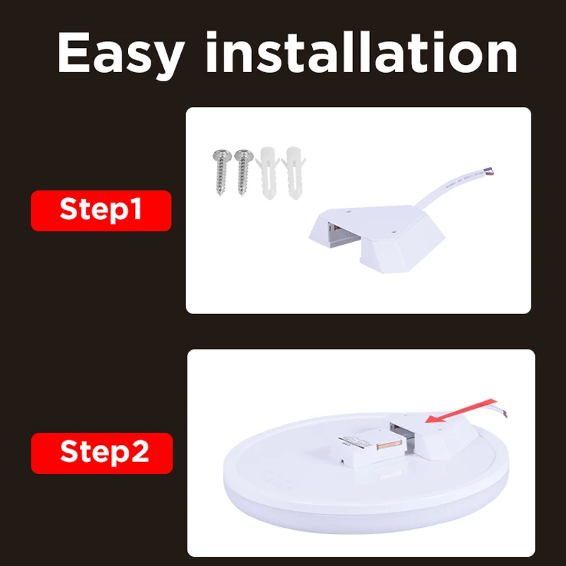 Motion Sensor LED Ceiling and Wall Light for Home and Hallway - Night Light Function, Energy Efficient