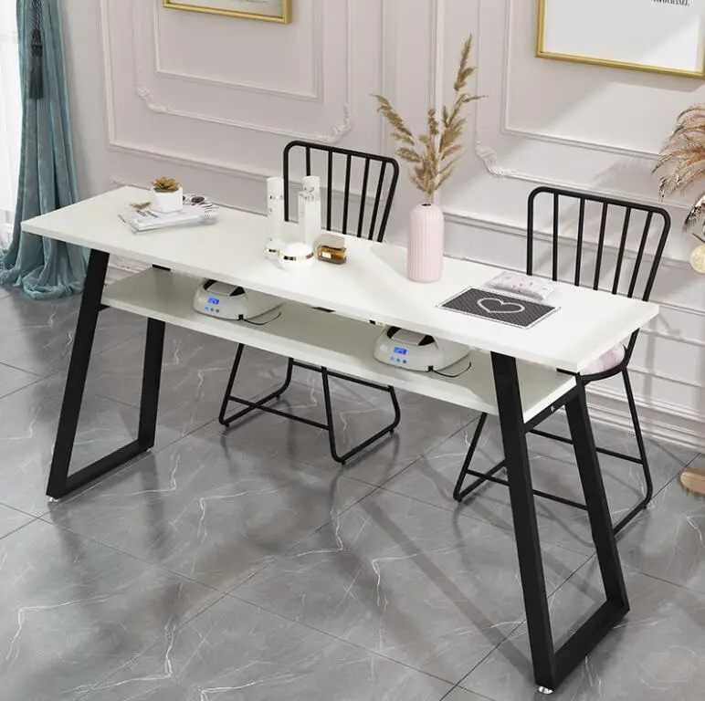 Double Single Simple Modern Manicure Table and Chair Set Marble Nordic