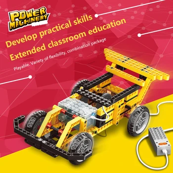 

Popular science teaching building block toys children's puzzle DIY assembly small particle power mechanical toys for xmas gifts