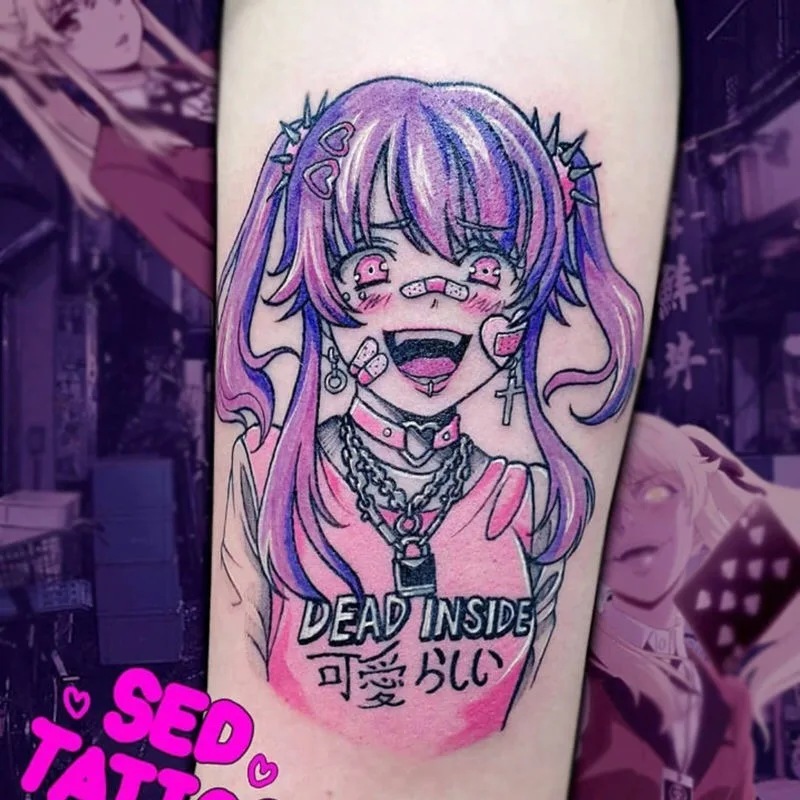 Anime Fake Tattoo Sticker Waterproof Temporary Sailor Moon Mermaid Flower Arm For Woman 18 Body Transfer Art Water Japanese Cute | Красота и