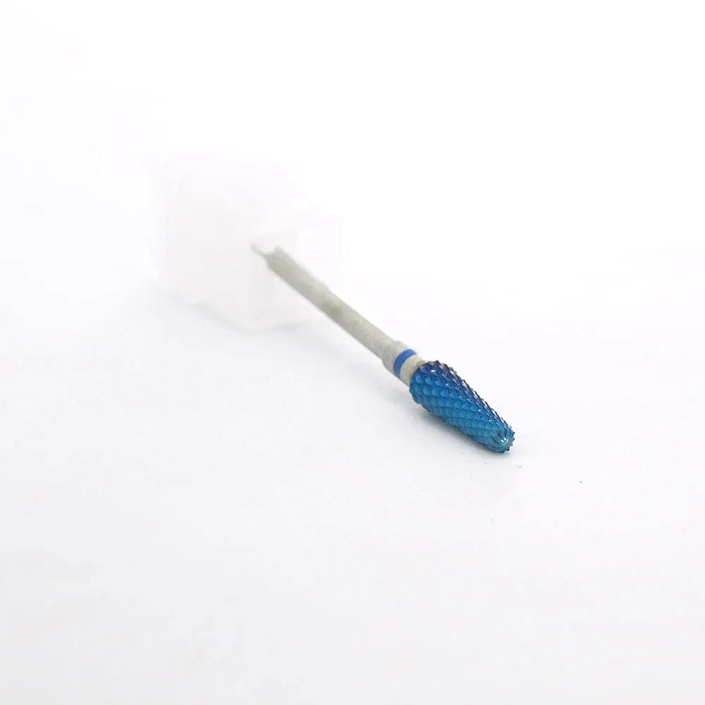 EasyNail~ Синий Карбид 3/32 ''Вольфрамовая сталь Сверло для ногтей пилочка для ногтей Карбид насадка для удаления геля Очиститель ногтей фрезерование бит