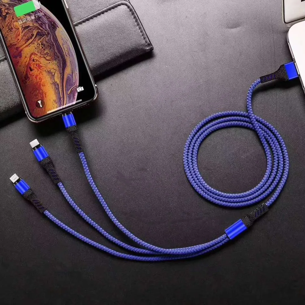 3 в 1 Micro usb type C кабель для зарядного устройства Мульти Usb порт несколько Usb кабель для зарядки Usbc кабели для мобильных телефонов для samsung