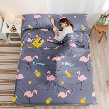 

Travel Hotel Train Sleeping Bag Anti-dirty Single Lovers Soft Bed Sheet Portable Lightweight Outdoor Camping Dustproof Bedspread
