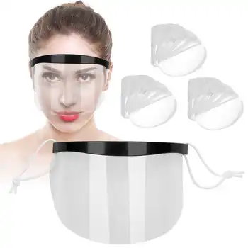 

Professional Hair Cutting Hairspray Barber Face Eye Protector Mask Shield Adjustable Clear Face Cover Hair Styling Salon Tools