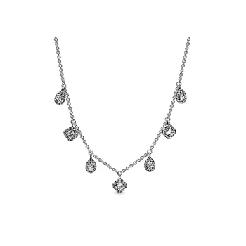 

LISKM 2019 [new] 100% 925 sterling silver geometric necklace fashion European female charm jewelry gift clavicle chain 398495C01