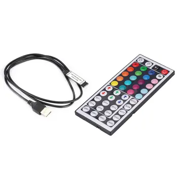 

44 Key 5V USB RF IR Remote Control with Power Adapter RGB Controller Dimmer LED Lights Remoter For LED Lights Strip