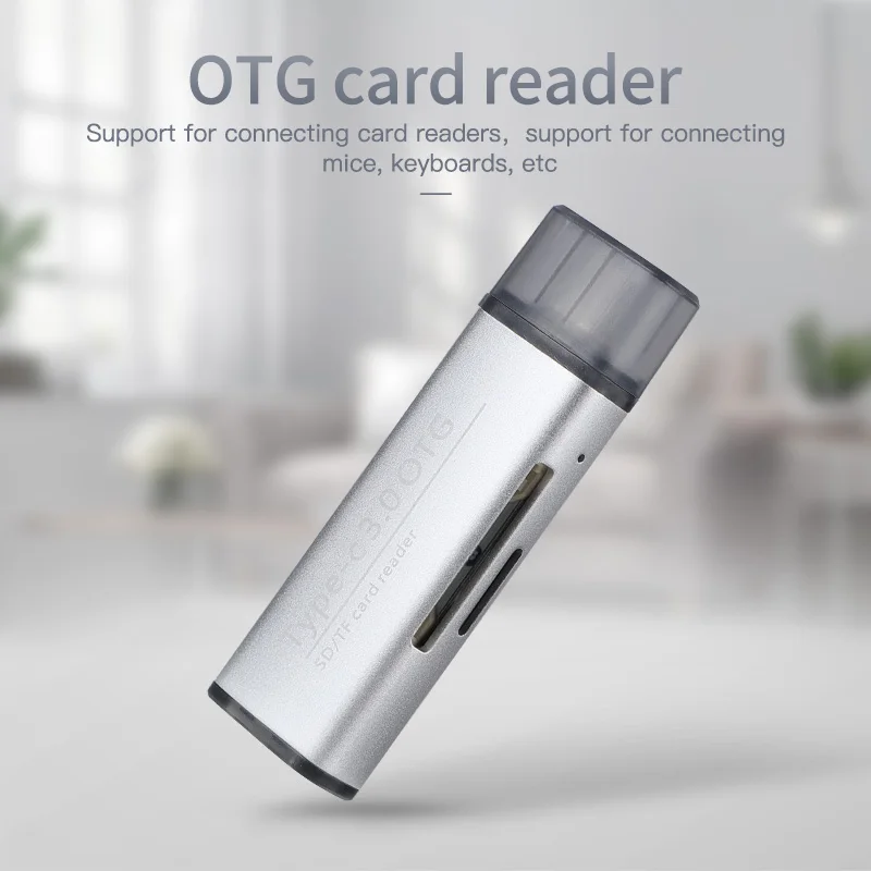 KUULAA type C USB 3,0 алюминиевый OTG телефон мульти карта памяти ридер адаптер кардридер для micro SD/TF microsd компьютер ноутбук