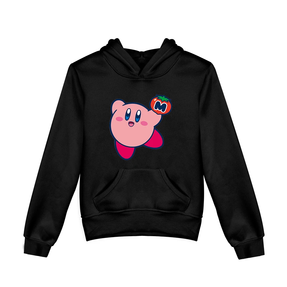 Розовые милые толстовки с надписью Kirby для мальчиков и девочек Aikooki популярная