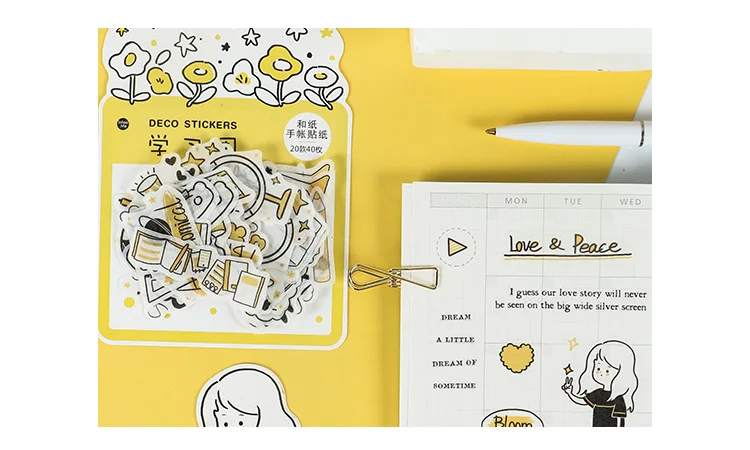 XINAHER 40 шт./пакет креативный обучающий рабочий день девушка бумажная наклейка украшение Наклейки DIY дневник в стиле Скрапбукинг наклейка этикетка