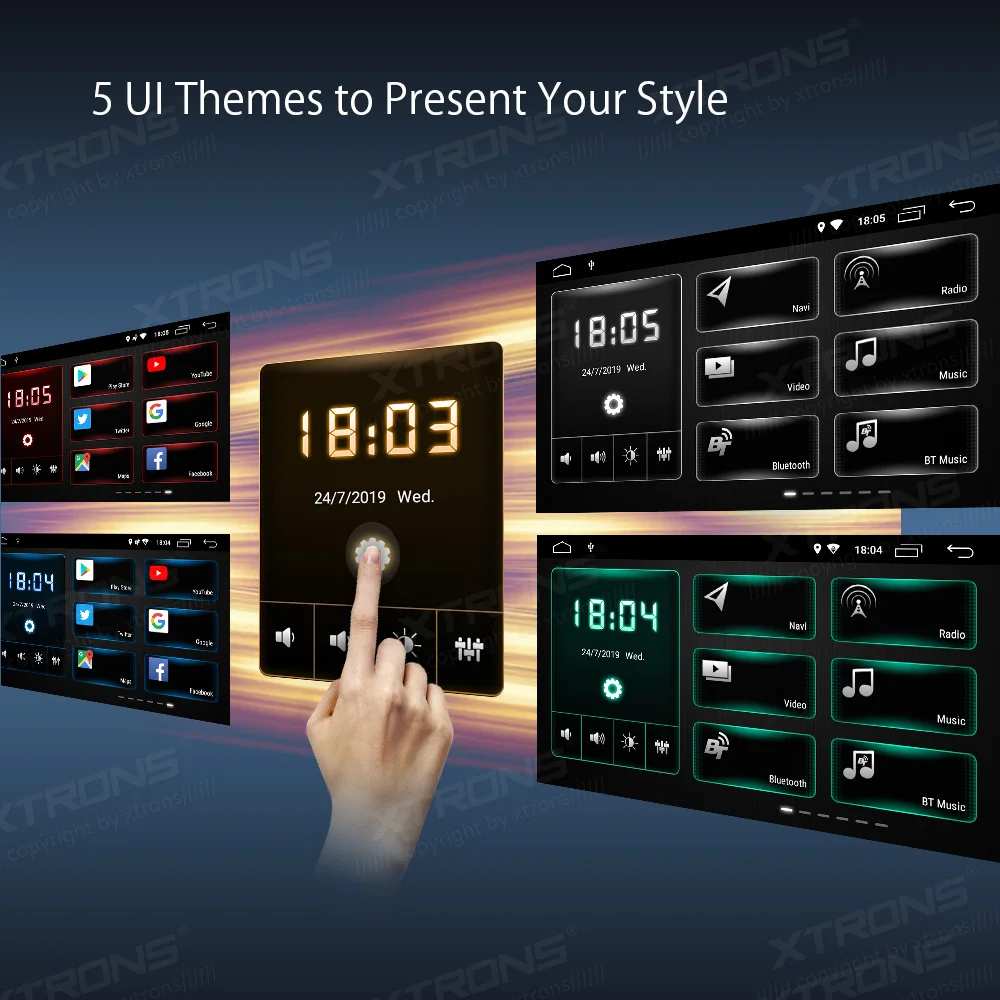 Flash Deal XTRONS Universal 7" Head Unit Android 9.0 Car Multimedia Player Radio Stereos 1080p Video Steering wheel GPS RCA OBD NO DVD 2