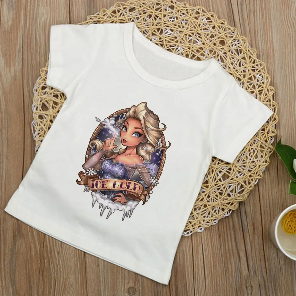 Новинка; топы для маленьких девочек; Kawaii; веселые футболки для мальчиков с принтом «веселый год принцессы» крутая Детская футболка с принтом модная Милая одежда для отдыха