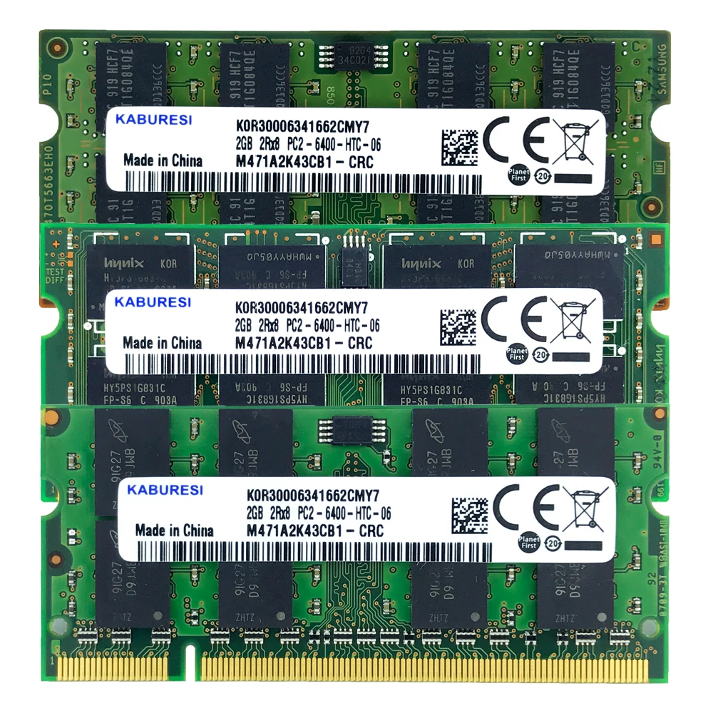 PC2-6400S memoria para computador portátil portátil sodimm 1.8 v duplo-canal