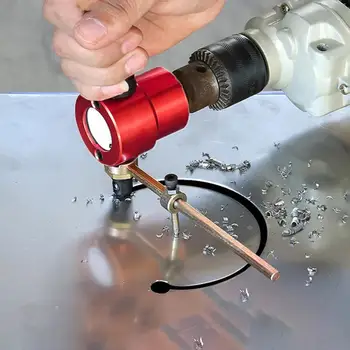 

Electric Scissors Metal l Cutting Sheet Nibbler Iron Sheet Cutter Drill Attachment Hand Tools w/Wrench