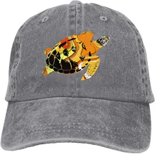 

Sea Turtle Colourful Sports Denim Cap Adjustable Unisex Plain Baseball Cowboy Snapback Hat