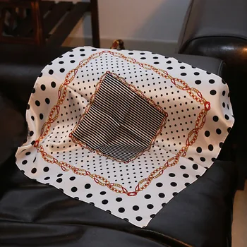 

New silk scarves mulberry silk "chain dot" silk scarf small scarf professional scarf