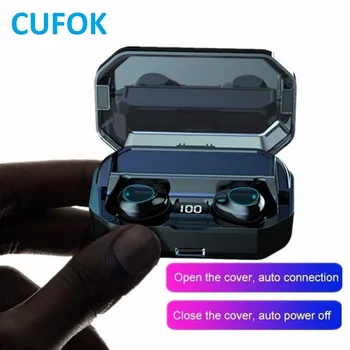 

True Wireless Earbuds TWS Bluetooth 5.0 Earphones Waterproof Sport Noise Cancelling Handsfree Headset for Apple iPhone Android