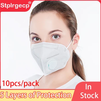 

10pcs/pack Five layers with Meltblown Face Mask PM2.5 Anti-fog Strong Protective Mouth Mask Respirator Reusable mascarillas