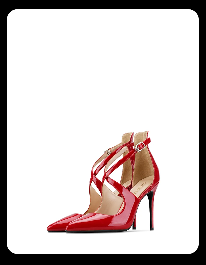 GOXEOU/ г. Женские босоножки пикантные флоковые Вечерние туфли на высоком тонком каблуке со шнуровкой и острым носком ручной работы,, размер 41, 42, 43