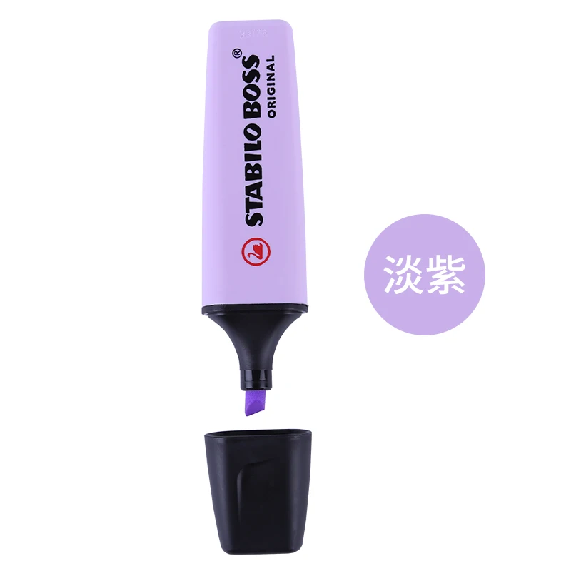 1× Stabilo Boss Original Pastel Color Highlighter Marker Chisel Nib Pen 6 Colors