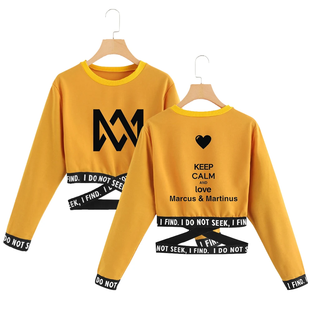 Женская готическая Толстовка Marcus and Martinus укороченный топ с длинными рукавами и