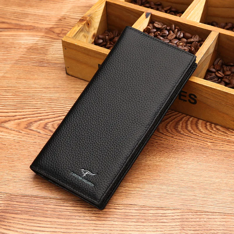 

Daishu Genuine Product New Style Men's Bag Fashion Business Casual Genuine Leather MEN'S LONG Pattern Wallet Cow Leather Wallet