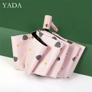 

YADA 2020 Cat&Dog Pattern Automatic Umbrella Parasol Sunny&Rainy Umbrella For men Women Windproof Big Folding Umbrellas YS200191