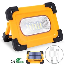 Solar LED Work Light USB Rechargeable Portable Floodlight 9000MAh Waterproof Magnet Flood Lights for Outdoor Camping Fishing Hik Solar LED Work Light USB Rechargeable Portable Floodlight 9000MAh Waterproof Magnet Flood Lights for Outdoor Camping Fishing Hik
