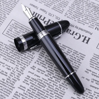 

high quality newest Jinhao 159 Fountain Pen Black And Silver M Nib Thick