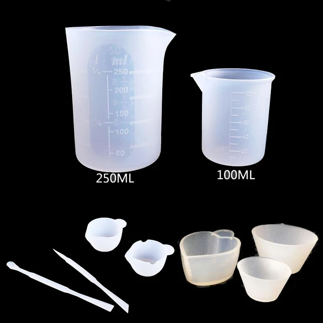 6Pcs/Set Silicone Measuring Cup Clear Scale Food Grade Durable Non-stick  DIY Cake Epoxy Resin Jewelry Making Kitchen Baking Tool - AliExpress