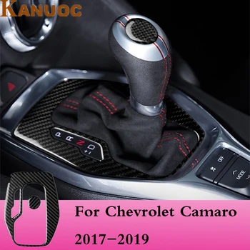 

Carbon Fiber Car Control Gear Shift Box Panel Frame Cover Trim Sticker Accessories For Chevrolet Camaro 2017-2019 Car styling
